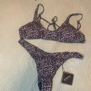 ZAFUL Scoop Leopard High Leg Bikini